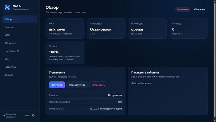 max-ai-dashboard-overview